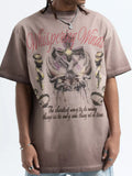 Oversized streetwear t-shirt for men with Whispering Winds graphic and artistic design.