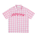 Embroidered short sleeves with letters