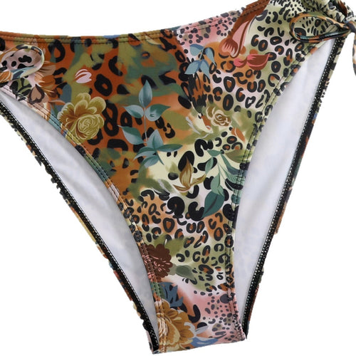 Bikini Deux Pièces À Lacets Floral